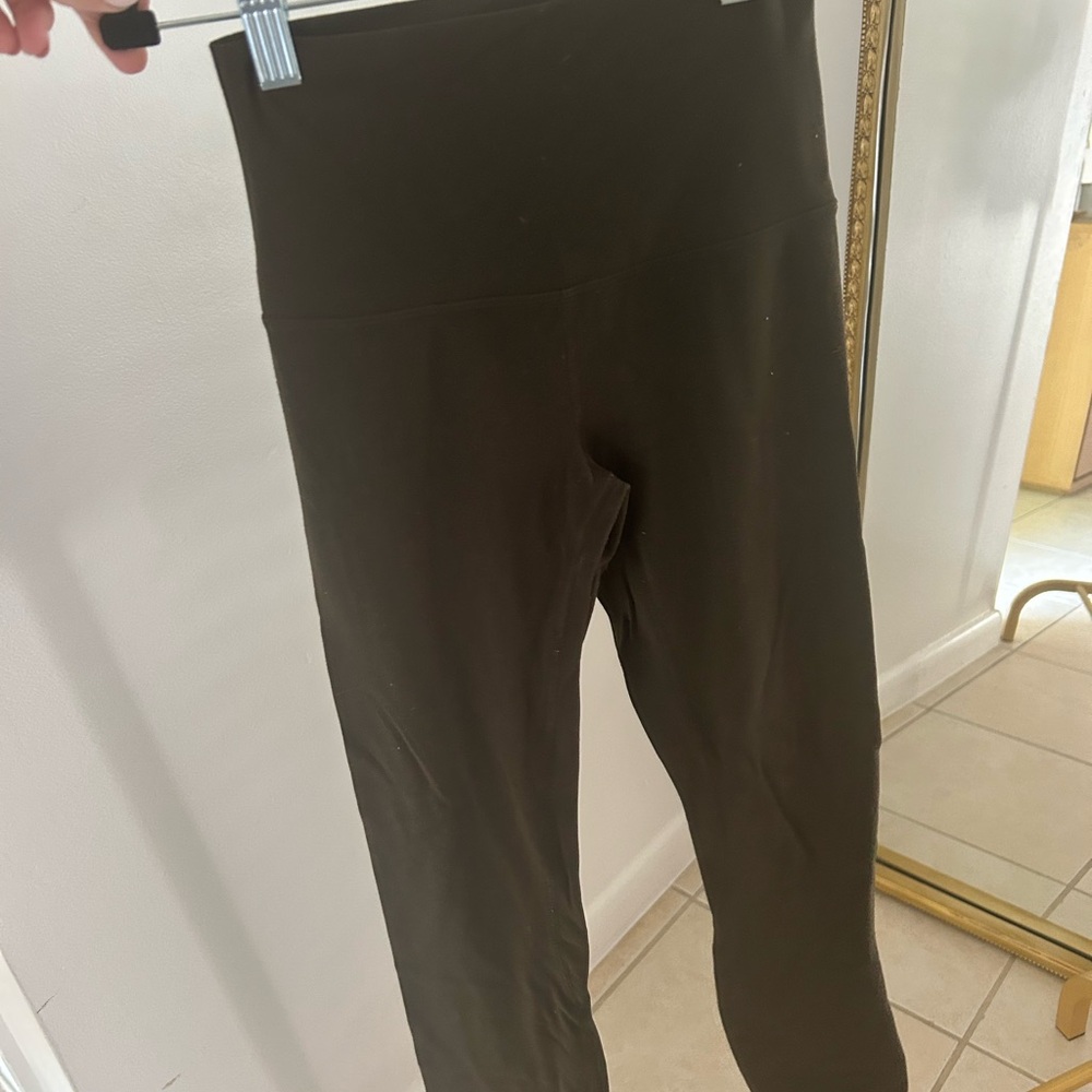 High-Waisted army green leggings